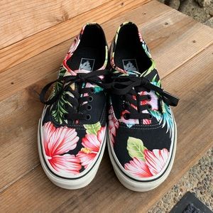 Floral Vans, only worn a few times!
